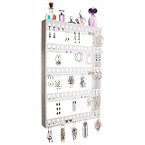 Angelynn's Wall Earring Holder Organizer for Big Large Hoop Long Post Stud Earrings Hanging Jewelry