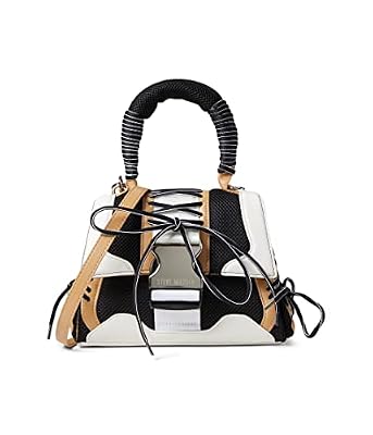 Steve Madden Donne Diego Crossbody con manico superiore, nero/marrone, taglia unica