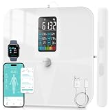 Bilancia Pesapersone Digitale 8 Sensori, Bilancia Impedenziometrica con Manubrio Lepulse P1, Smart Bilancia Massa Magra e Grassa 20 Indici, Bilancia Impedenziometrica Professionale con App