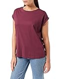 Urban Classics Femme Ladies Extended Shoulder Tee T Shirt, Cerise, XL EU