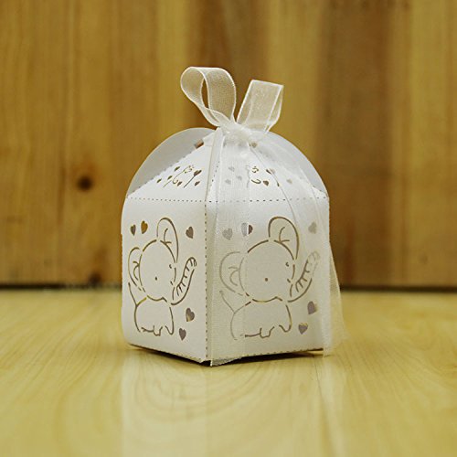 50pcs Landau De Projet De Mariage Baptême Dragées Box Boîtes