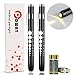 Opoway Nurse Penlight with Pupil Gauge Warm White Medical Pen Light For Nurses Doctors Batteries Included, Black 2ct.