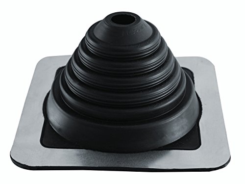 FOLNET Rohrmanschette Dachdurchführung Kabel- Rohrdurchführung Dichtungsflansch für Blechdachdeckungen EPDM 3 bis 724 mm Blechpfannen Trapezblech Doppelstehfalz (EPDM quadratisch, 22 mm - 102 mm)