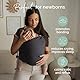 Boba Pre-Wrapped Baby Wrap Carrier with Buckle, Easy Adjust Soft Infant Baby Carrier Hybrid for Boy or Girls, Baby Sling for Newborn up to 35lb (Charcoal)