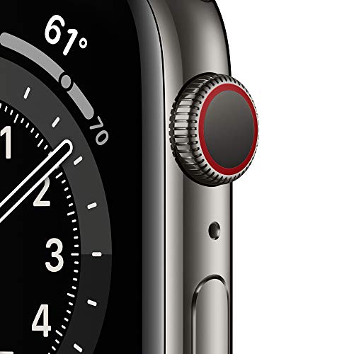 ایگرد | قیمت و خرید New Apple Watch Series 6 (GPS + Cellular, 44mm) -  Graphite Stainless Steel Case with Black Sport Band