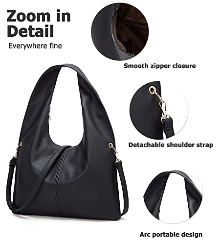 Myfriday Vintage Large Hobo Shoulder Bag For Women Soft Tote Purse And Handbag With Adjustable Strap #TOP6