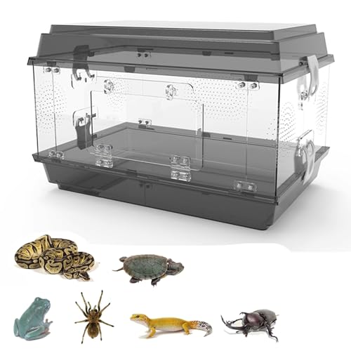 XADBDM ���v�^�C���{�b�N�X ঒��ރP�[�W �A�N������ ����360°�ώ@ �w�r�P�[�W 47x30.6x30cm �E���h�~���S���b�N �g�J�Q�P�[�W 2MM�̒ʋC�E �ςݏd�ˉ\�ȃf�U�C�� ঒��ރ{�b�N�X �g�ݗ��ĕs�v �J�G���T �J�� �� �^ �����ȂǓK�p