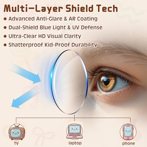 Image of Round Kids Blue Light Glasses, Ages 2-6
