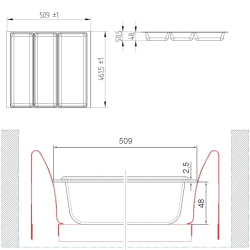 Insert multifonctionnel ORGA-BOX 2 pour optimiser l'espace d'un grand tiroir Nobilia - 7