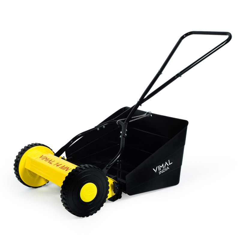 VIMAL Reel Lawn Mower | 16-inch Lawn Mower | Next Generation Grass Cutter Machine | Height Adjustable Mower | Manual Lawn Mower with Grass Catcher | for Garden and Yard (B08Z49QSRJ) Amazon Price History, Amazon Price Tracker