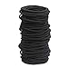 120 pcs Black Hair Elastic for Thick and Curly No Metal Hair Ties Value Pack (3mm)