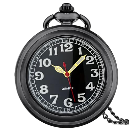 Image of Vintage Quartz Pocket Watches for Men with Chains, Analog Pocket Watch for Women, Gifts for Dad /Grandpa Gifts for Him for Birthday