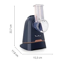 Moulinex Fresh Express Twist Multi-Zerkleinerer, 5 Funktionen, Schneiden, Zerkleinern, Reiben, Riffeln, 150 Watt, spülmaschinengeeignet, kompakt, Blau, DK8654E0 – Ansicht 9