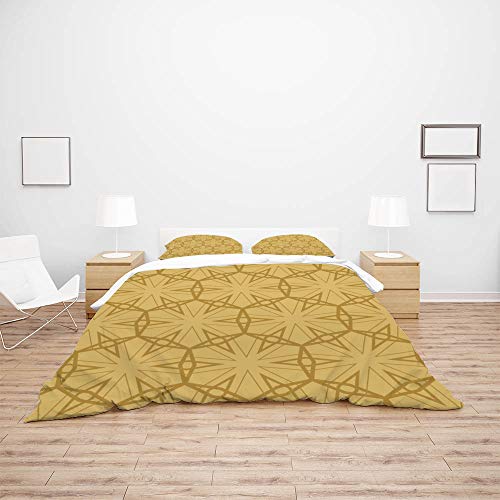 Parure de lit avec housse de couette polyester motif géométrique simple - 4