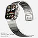 ACESTAR Full Titanium Band Compatible with Apple Watch Ultra 3/2/1 49mm/ Series 10 46mm, 26mm Wide Adjustable Links with Titanium Magnetic Clasp Connectors and DLC Coating