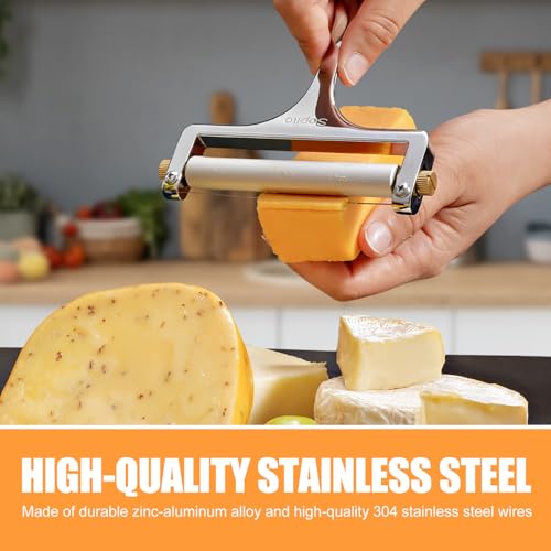 image for Sopito Cheese Slicer Stainless Steel Wire Cheese Slicer With 3 Extra W