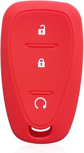 Miniatura 3 de Silicone Key Fob Cover Remote Keyless Case for Chevrolet Menlo Monza Tahoe Spark Cavalier Bolt EV Traverse (Blue)