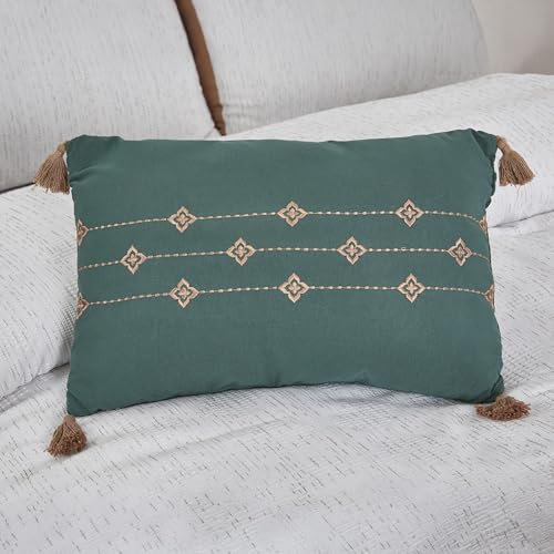 Image of Modern Threads Hunter Gray Jacquard Comforter Set - 5 Piece Heathered Light Gray Bed Set with Decorative Pillows & Shams, Textured Soft Bedding for All Seasons, Queen