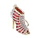 Imagen de Garosa Hermosos zapatos de tacón alto adorno de cristal llavero para niñas mujeres monedero encanto bolso accesorios regalo