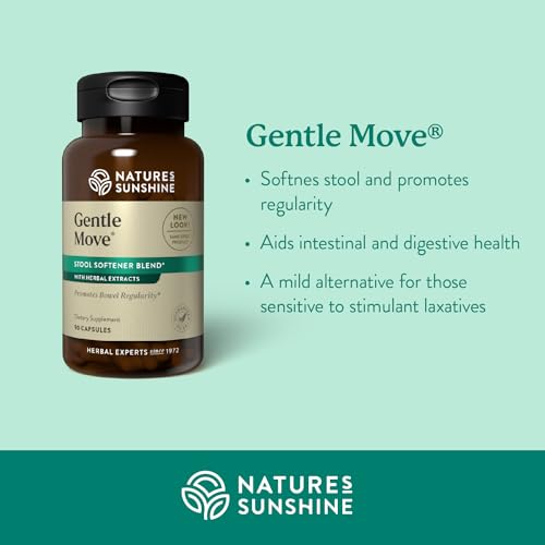Nature's Sunshine Gentle Move: Experience Daily Digestive Support and Natural Constipation Relief with Natural Fiber for Soft Stools & Regularity, 90 Capsules - Image 3
