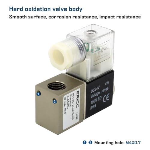 Vanne de contrôle 2V025-06 de fluide normalement ouverte pour circuits pneumatiques