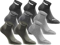 PUMA – PUMA Quartersocken 18 Paar Pack Damen Herren Black Green 39 