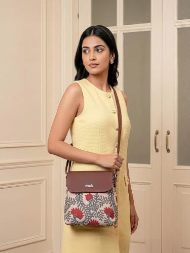 Image of ZOUK Flap Sling Bag | Crossbody Bags for Women | Women's Handbags | Stylish | Vegan Leather Evening Bag | Travel & Office Use | Purse and Wallet |