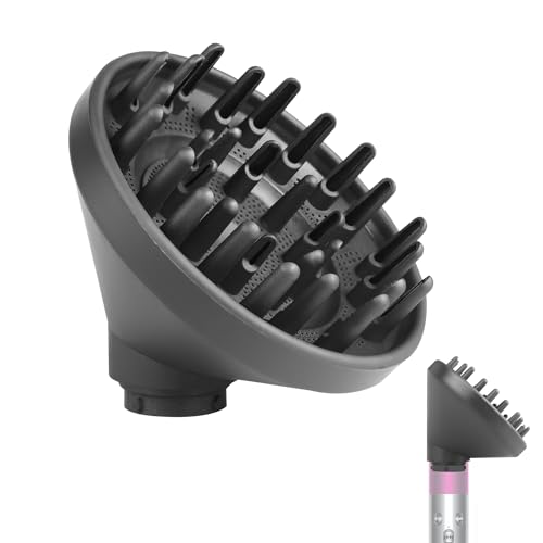Ulepszony dyfuzor do Dyson do Airwrap, dysza do wszystkich modeli lokówki do stylizacji Airwrap, nasadka dyszy dyfuzora, szary
