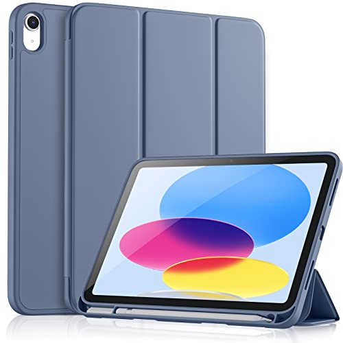 Vobafe Case for iPad (A16) 11th 10th Generation Case (Model: 2025/2022, 11/10.9 Inch), Flexible TPU Back & Trifold Stand
