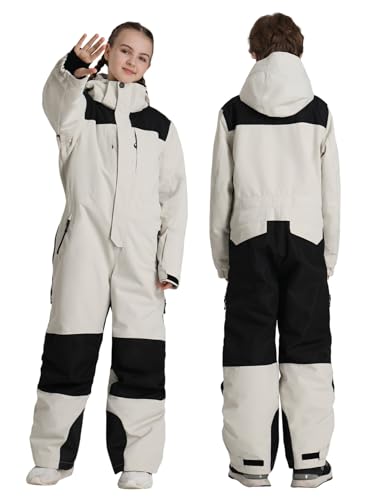 Image of GSOU SNOW Kids Snow Suit One Piece Ski Suit Boys Girls Snowboard Jumpsuits Waterproof Youth Snowsuit Outfit