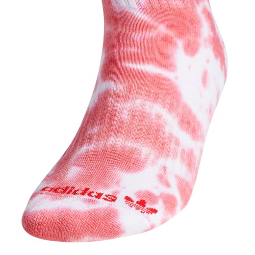 Adidas Originals Men's Originals Color Wash 2.0 3-Pack Crew, Semi Turbo Pink/White/Vivid Red, Large #TOP3