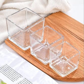 3 Vasos de Cristal Diferente tamaño Grande,Mediano,Pequeño portavelas-tarros para Velas- frascos para Velas Decorativas de Cristal Templado, Decorar tu Espacio Preferido