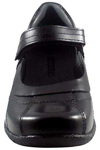 Little Girls Black Soft Leather Shoes, Carmen 12M4