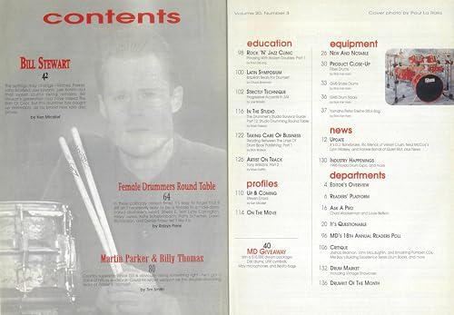 MODERN DRUMMER "Cover: Bill Stewart" March 1996 Issue image 4