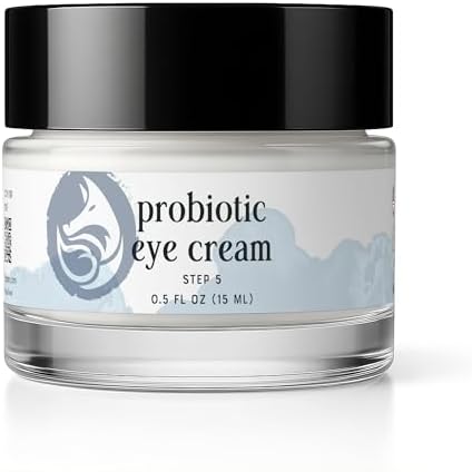 Probiotic Eye Cream with Caffeine for Dark Circles, Puffiness & Wrinkles - Luxury 28-Botanical Formula with Ceramides - Targets Under Eye Bags, Fine Lines & Crow's Feet - USA Made 0.5oz
