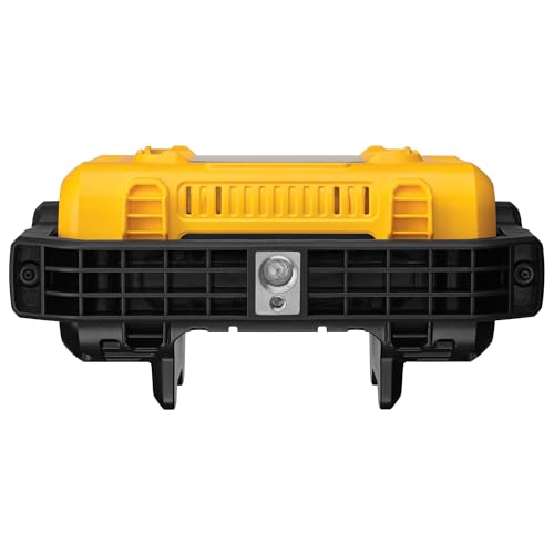 dewalt projecteur de chantier compact xr sans fil sans batterie ni chargeur 3 niveaux de luminosité poignée multi position compatible avec les batteries xr 12v, xr 18v et xr 54v dcl077 xj