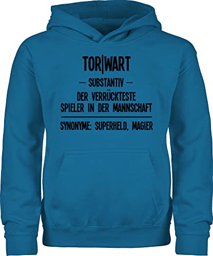 Shirtracer Kinder Hoodie Jungen Mädchen - Sport Kleidung - Torwart Definition - 152 (12/13 Jahre) - Himmelblau - Hoody 25. Geburtstag torhüter Pulli Handball Pullover Hoodies für Jungs