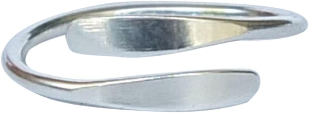 Handmade Silver Wrap Band Adjustable Toe Ring, 925 Sterling Silver, Thin Classic Dainty Open Toe, Pinky or Knuckle Rings for Women, By MiYa Jewelry Creations - Image 3