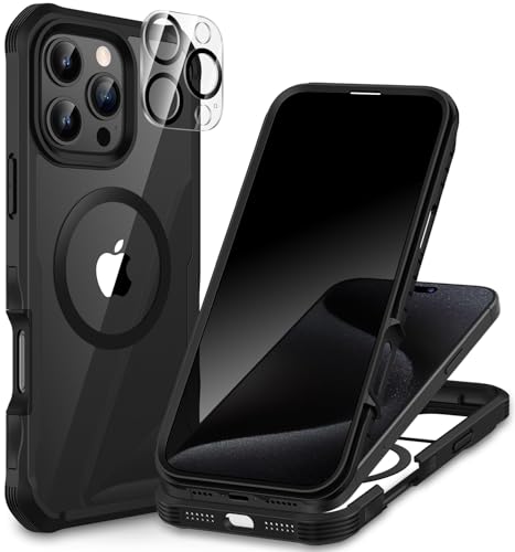CENHUFO Privacy for iPhone 16 Pro Max Case, 25° Anti-Spy, Black