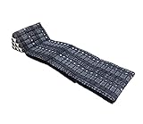 Traditional Thai Kapok 3 Fold Meditation Mattress with Oriental Style Triangle Recliner Cushion for Yoga Massage or Relaxation (Grey Batik) - Image 2