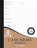Law School Case Brief Notebook | Case Briefs Notebook For Law Students | Law School Case Brief Template | 8.5