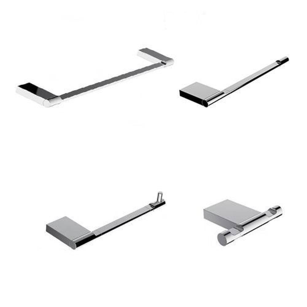 Juegos de herrajes para baño modernos con toallero y estante para ordenar el aseo