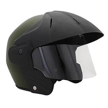 Benz Power Plus (ISI Certified) Open Face Helmet (X-Large, Green Matte)
