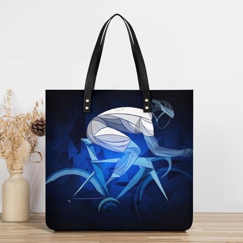 Sac à main shopper cycliste pour femmes et grand tote bag de voyage 39x39cm