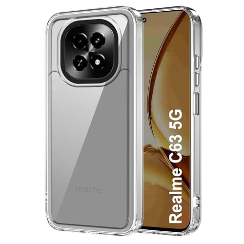 Image of Zapcase Back Case Cover for Realme C63 5G | Compatible for Realme C63 5G Back Cover | Case Cover with Camera Protection | (TPU + PC | Transparent)