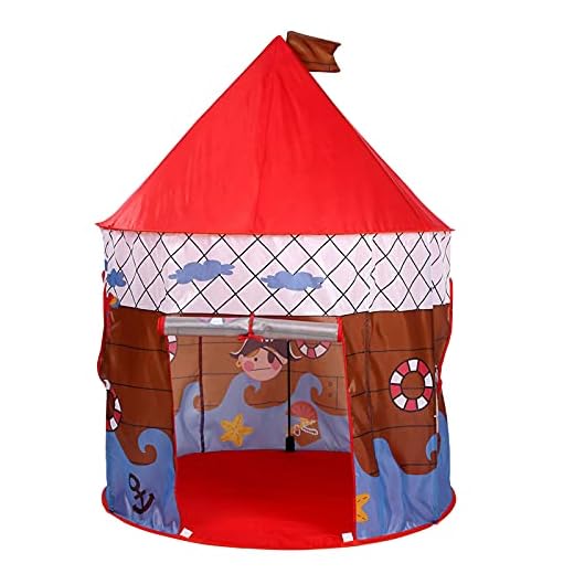 Kids Play Tent, Inomhus Utomhus Princess Castle Play House, Pop Up Pirate Style Playhouse Toys, Hopfällbart Playhouse Med Förvaringsväska För Småbarn Pojkar Flickor