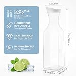 YOUEON 8 Pack 50 Oz Plastic Water Pitcher with Flip Top Lid, Clear Juice Pitcher, Juice Carafe, Plastic Pitchers Bulk for Water, Iced Tea, Soda, Lemonade