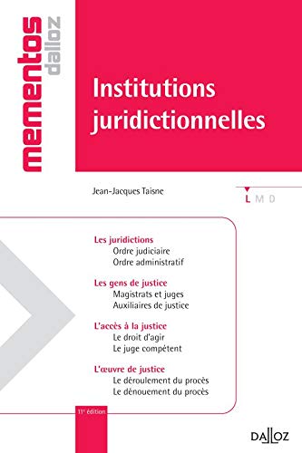 Télécharger Institutions juridictionnelles PDF Ebook En Ligne