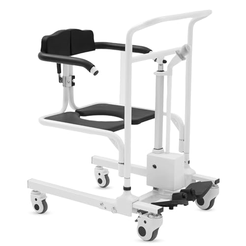 Electric Patient Lift Transfer Chair, Foldable Transfer Lift Chair,One-Button Lift Transfer Chair,Load-Bearing Capacity Exceeds 300 LB,Suitable for The Elderly and People with Mobility Difficulties