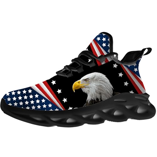 Men's Women's American Flag Shoes USA Flag Sneakers Running Tennis Shoes Gifts for Men Women